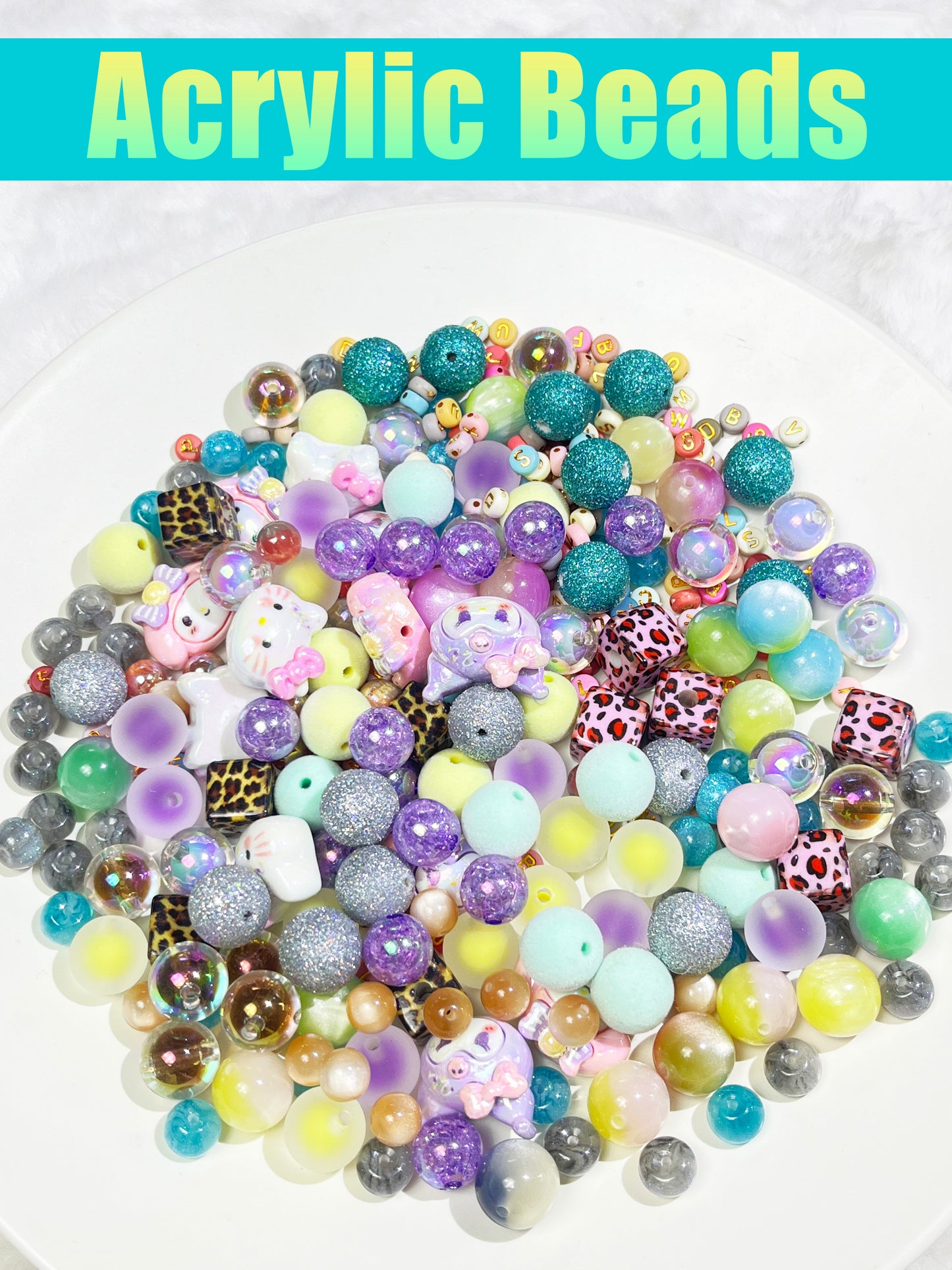 A DIY Acrylic Beads Lucky Bags for Beadable Pen/ Key Chain - Open in live